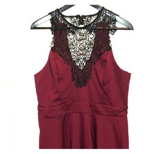 Burgundy summer dress